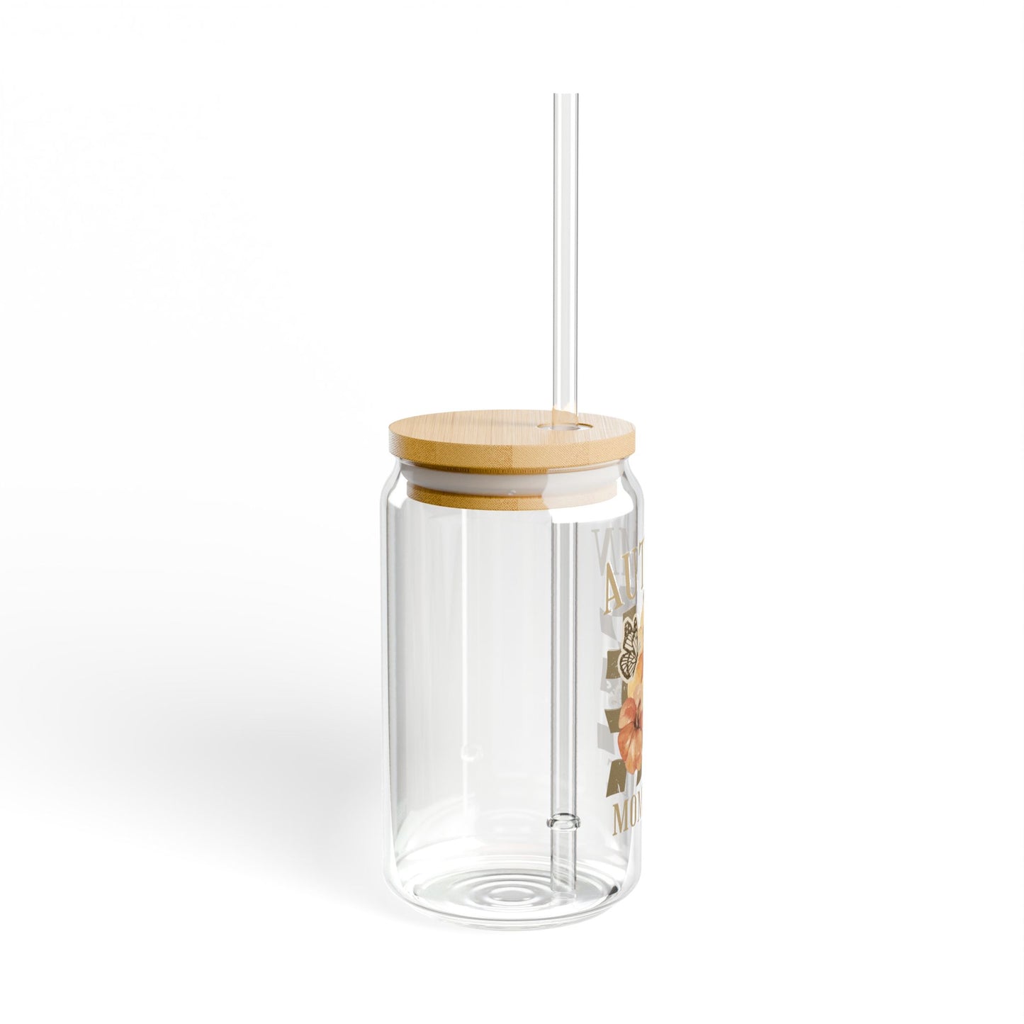 Sipper Glass, Autumn Mom Mode, 16oz