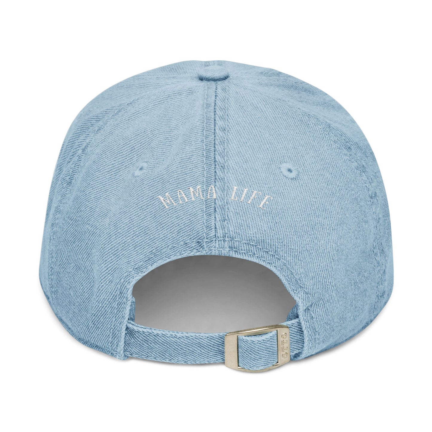 Embroidered Denim Hat - Mama Life with Patriotic Star