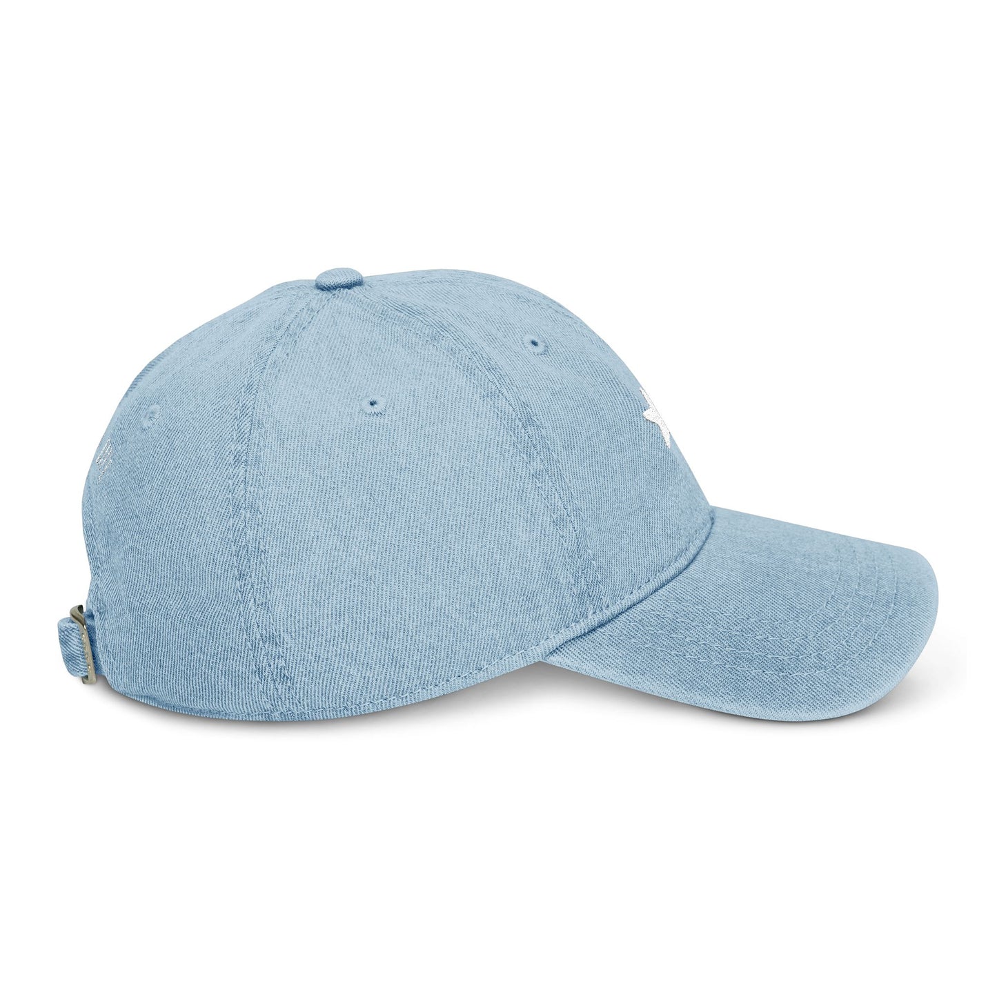 Embroidered Denim Hat - Mama Life with Patriotic Star