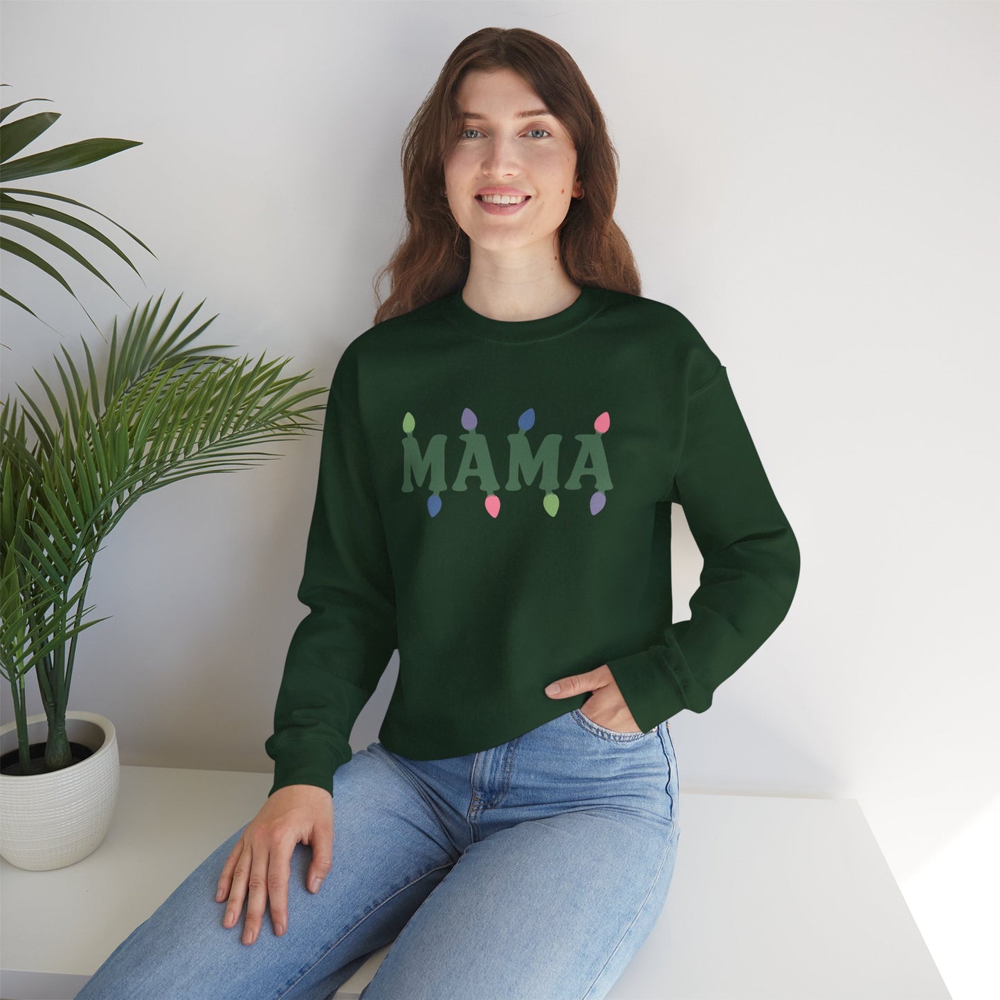 Mama Christmas Light Sweatshirt - Unisex