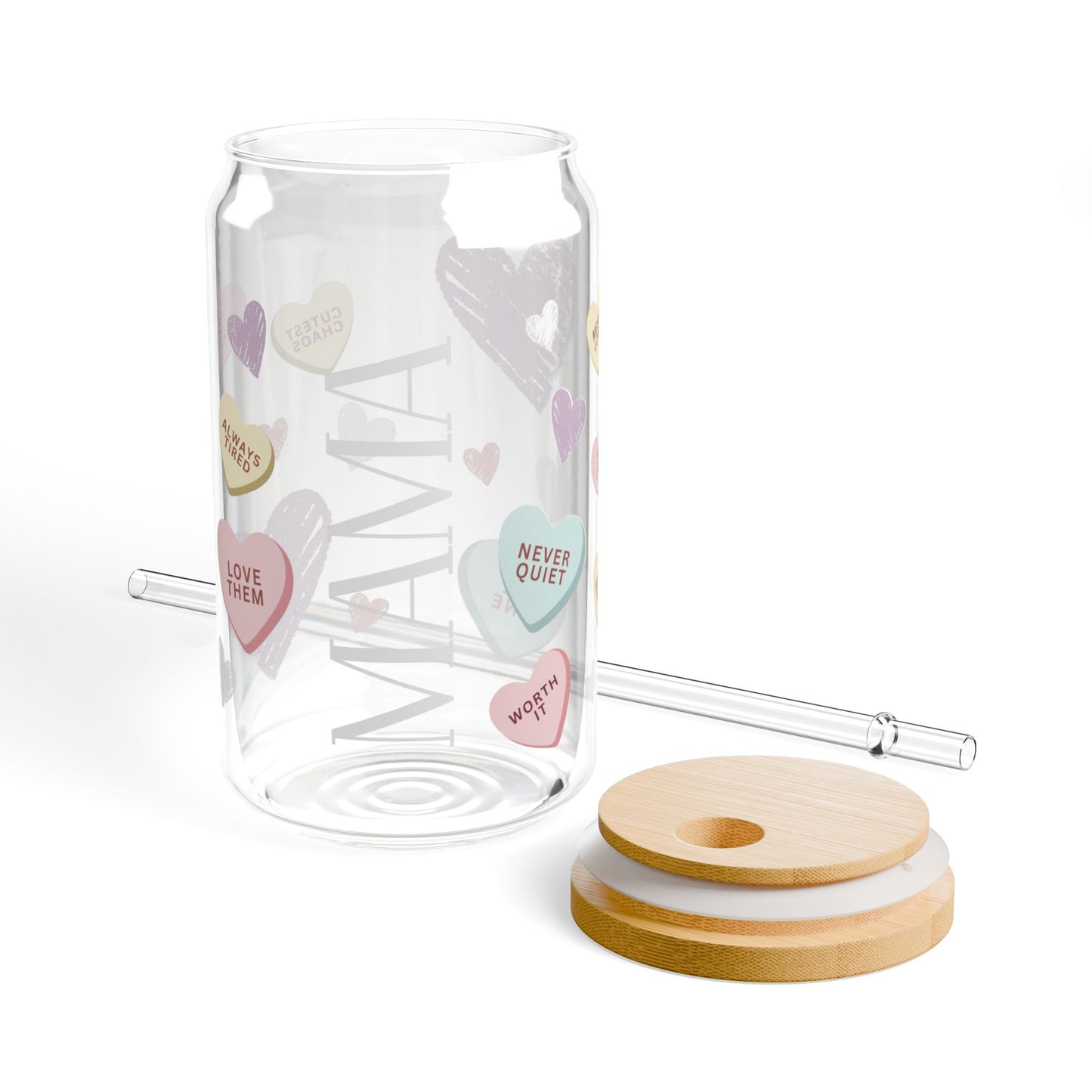 Valentine's Mama Sipper Glass – 16oz Coffee & Drink Tumbler