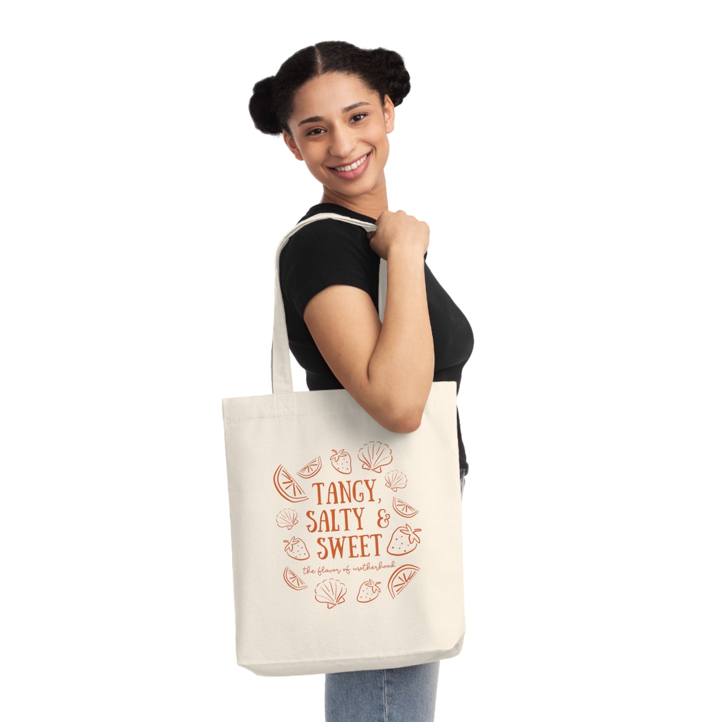 Woven Tote Bag - Tangy, Salty, and Sweet Flavor of Motherhood