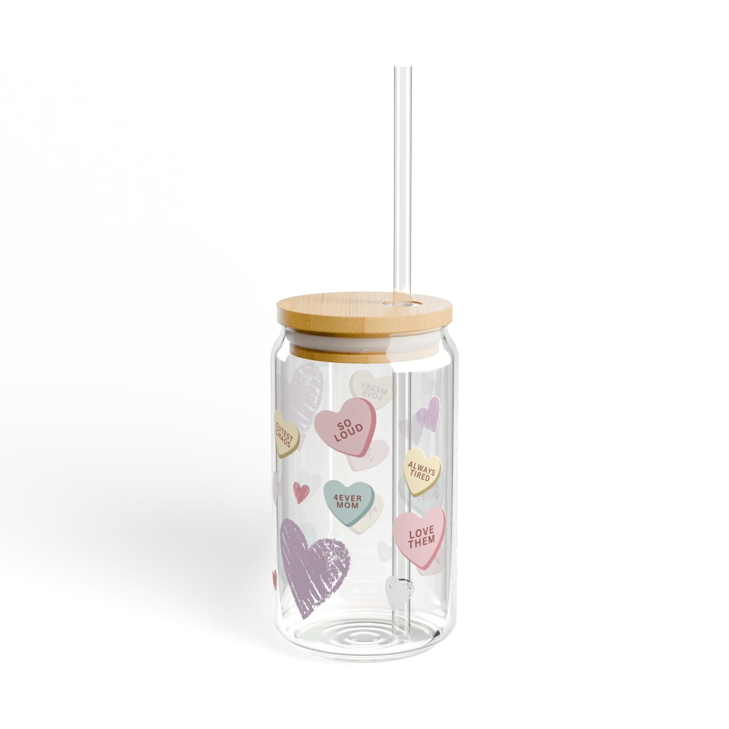 Valentine's Mama Sipper Glass – 16oz Coffee & Drink Tumbler