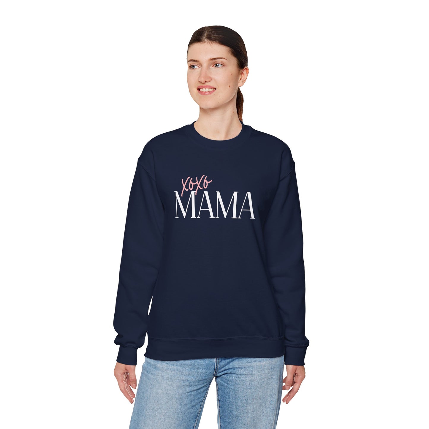 Xoxo Mama Crewneck Sweatshirt — Cozy Sweatshirt for Moms