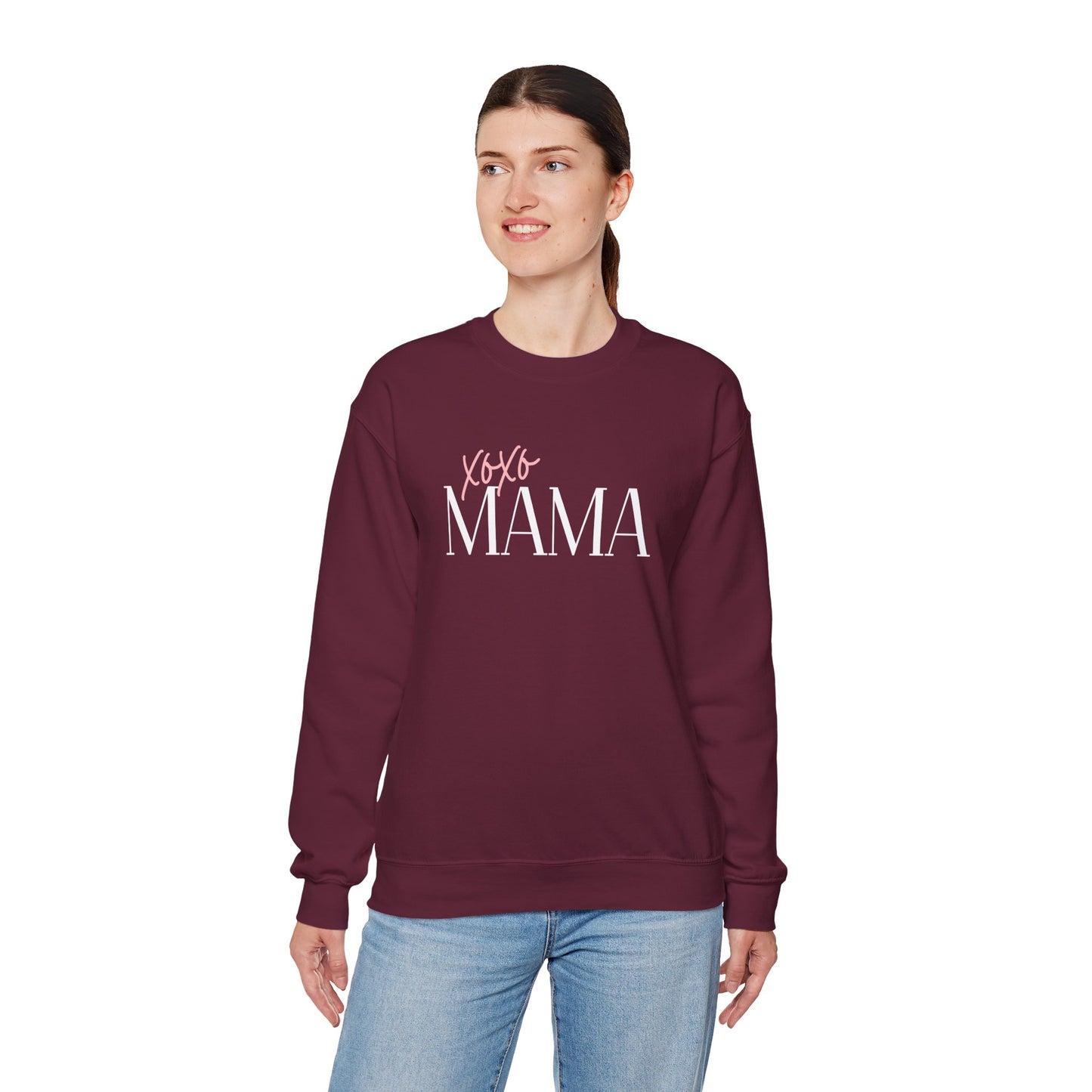 Xoxo Mama Crewneck Sweatshirt — Cozy Sweatshirt for Moms