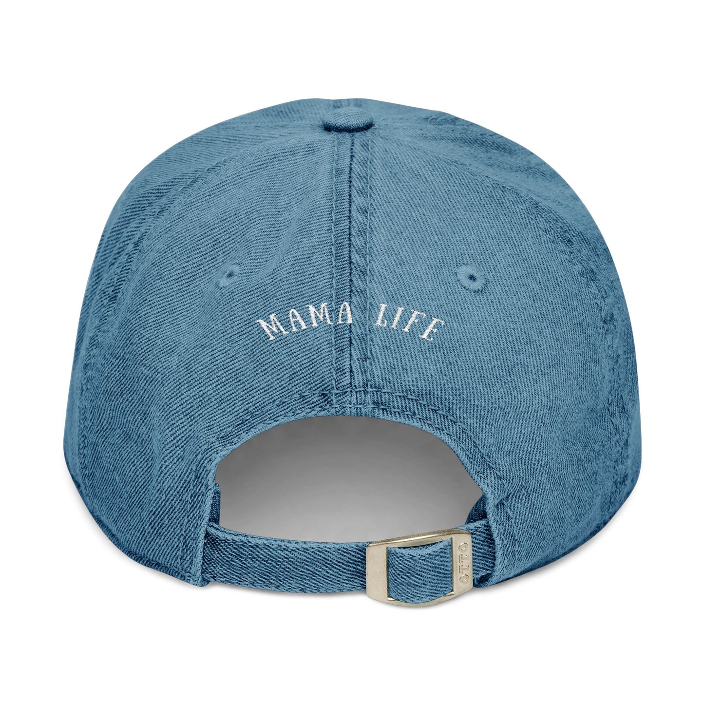 Embroidered Denim Hat - Mama Life with Patriotic Star