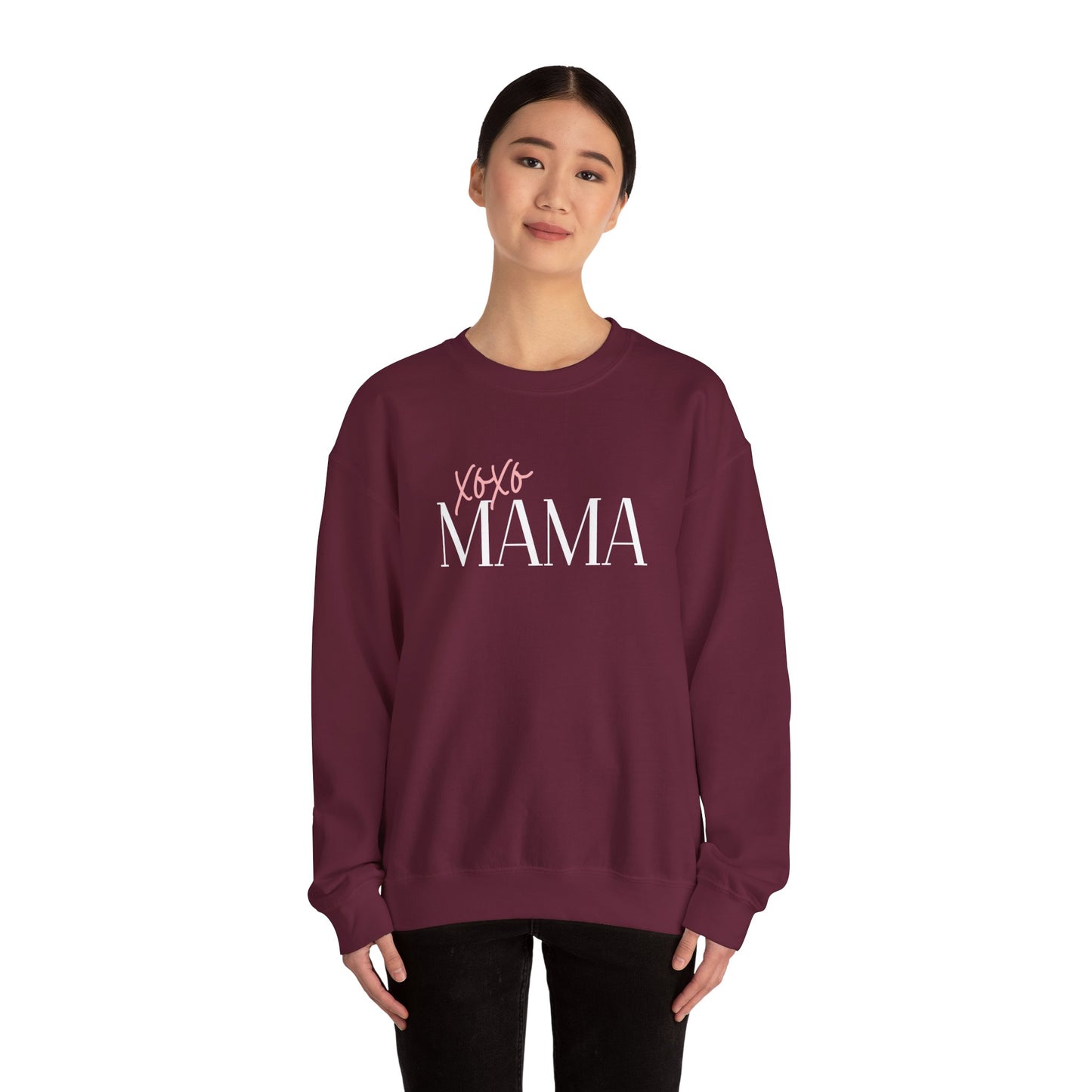 Xoxo Mama Crewneck Sweatshirt — Cozy Sweatshirt for Moms
