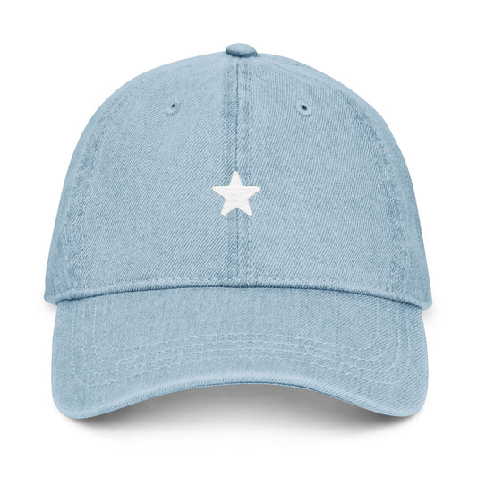 Embroidered Denim Hat - Mama Life with Patriotic Star