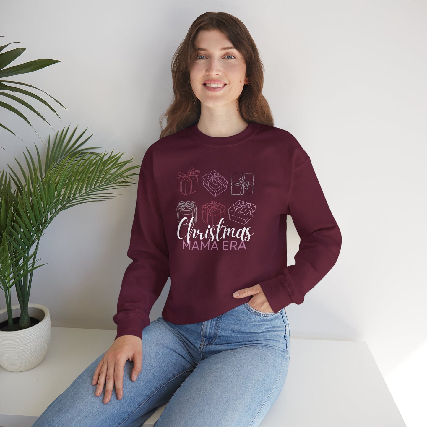 Christmas Mama Era Sweatshirt - Holiday Gift Shopping