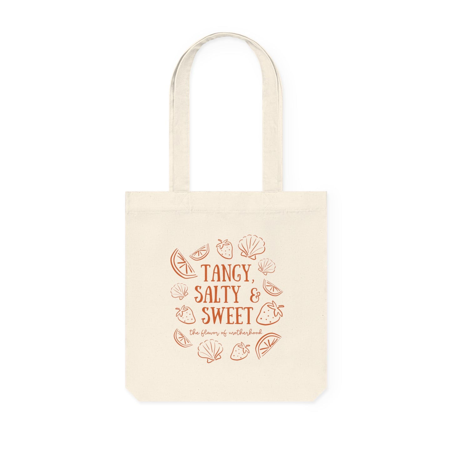 Woven Tote Bag - Tangy, Salty, and Sweet Flavor of Motherhood